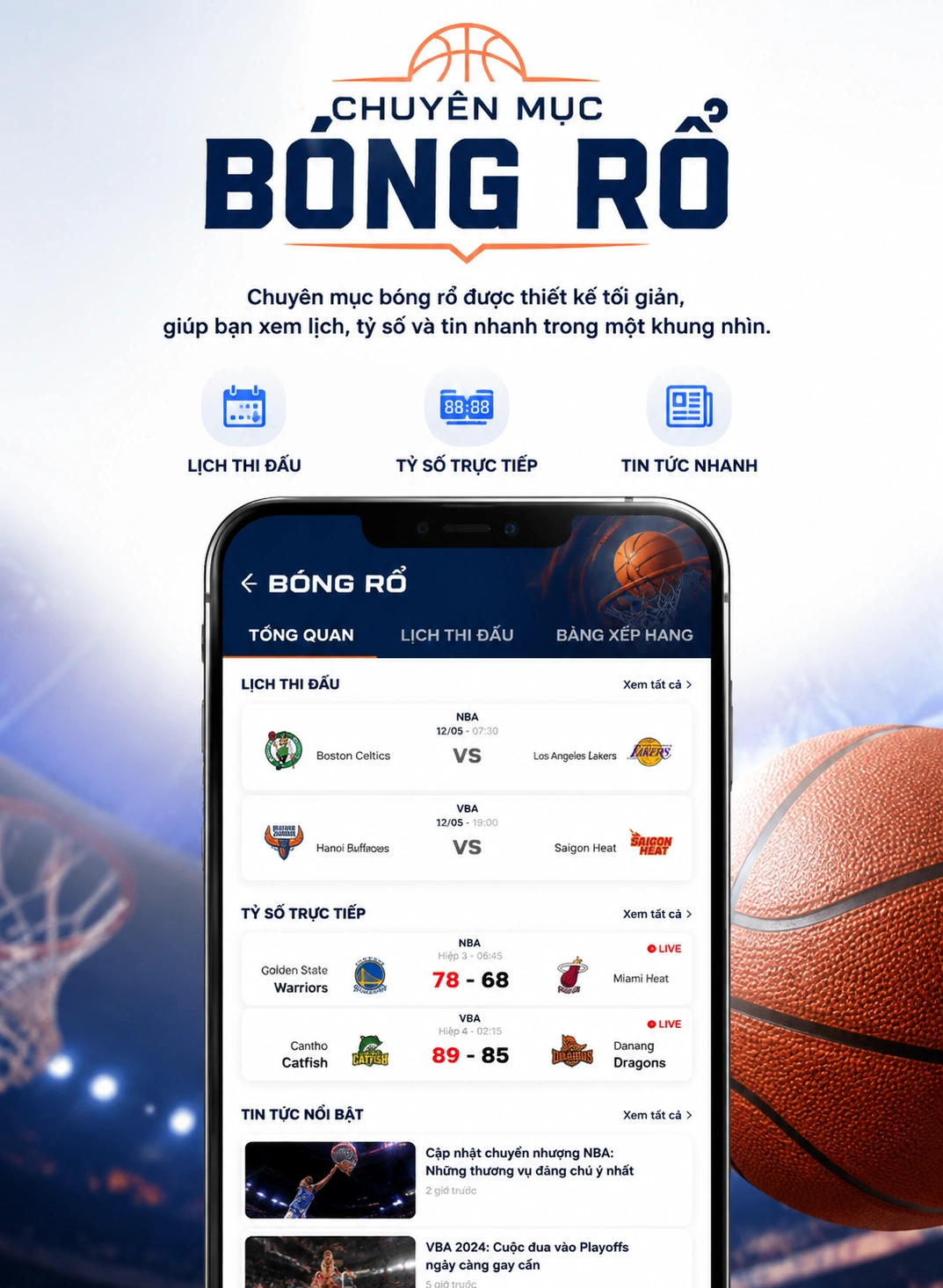 Team statistics bóng rổ