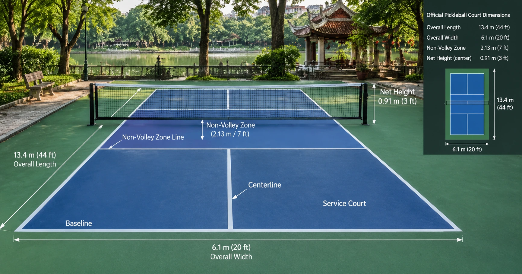 Kích thước sân pickleball chuẩn và các tiêu chuẩn quan trọng - image 3 Kích thước sân pickleball chuẩn và các tiêu chuẩn quan trọng - image 3
